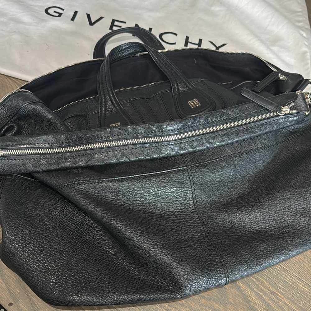 Givenchy Black Leather Nightingale Satchel Designer Handbag - Picture 8 of 8